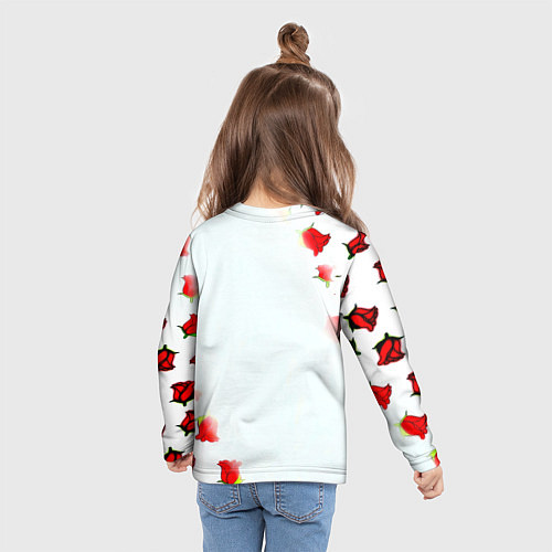 Детский лонгслив Ювентус розы / 3D-принт – фото 6