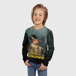 Лонгслив детский Франкенштейн свинья невеста, цвет: 3D-принт — фото 2