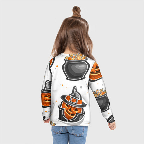 Детский лонгслив Candy halloween / 3D-принт – фото 6