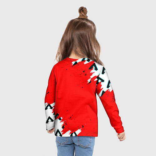 Детский лонгслив Манчестер Юнайтед символы краски / 3D-принт – фото 6