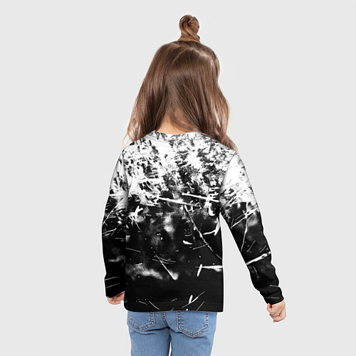 Детский лонгслив Bayern Mnchen черно белая бумага / 3D-принт – фото 6