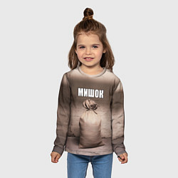 Лонгслив детский Мишок, цвет: 3D-принт — фото 2