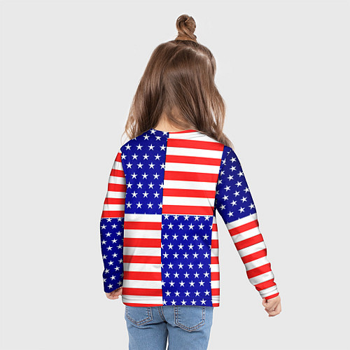 Детский лонгслив Бавария Мюнхен сша паттерн / 3D-принт – фото 6