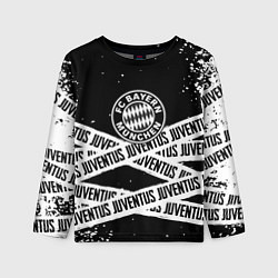 Лонгслив детский Бавария Мюнхен x Ювентус, цвет: 3D-принт