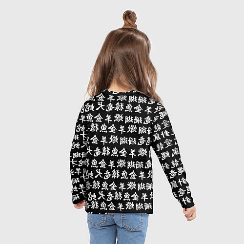 Детский лонгслив Бавария Мюнхен символы / 3D-принт – фото 6