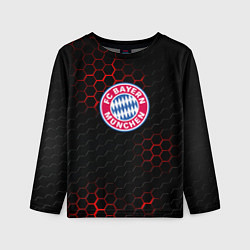 Лонгслив детский Бавария Мюнхен текстура соты, цвет: 3D-принт