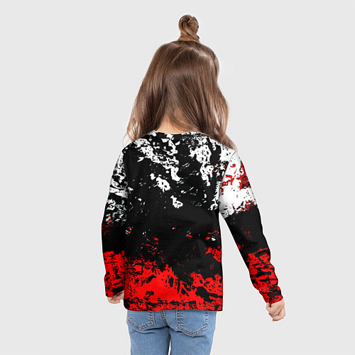 Детский лонгслив Манчестер Юнайтед краски / 3D-принт – фото 6