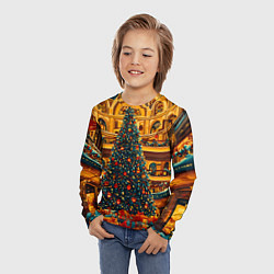 Лонгслив детский Московская новогодняя елка, цвет: 3D-принт — фото 2