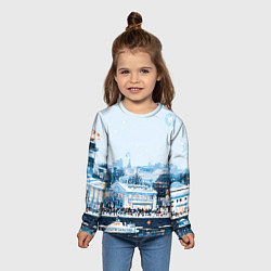 Лонгслив детский Иллюстрация Московский новый год, цвет: 3D-принт — фото 2