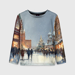 Детский лонгслив Москва - новый год