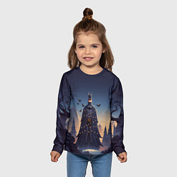 Лонгслив детский Новогодний Бэтмен, цвет: 3D-принт — фото 2