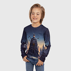 Лонгслив детский Новогодний Бэтмен, цвет: 3D-принт — фото 2