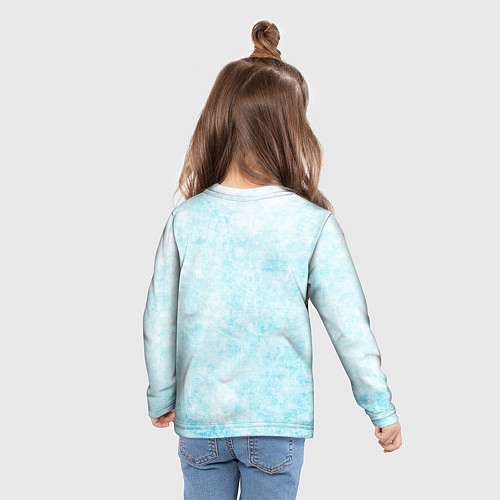 Детский лонгслив Девочка-зима / 3D-принт – фото 6