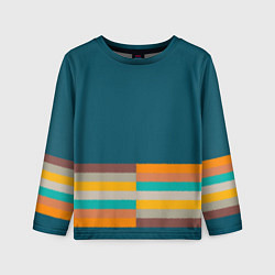 Лонгслив детский Индиго и шумовой градиент заката с текстурой, цвет: 3D-принт