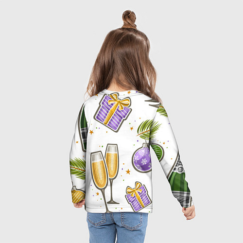 Детский лонгслив Новогодний вайб / 3D-принт – фото 6