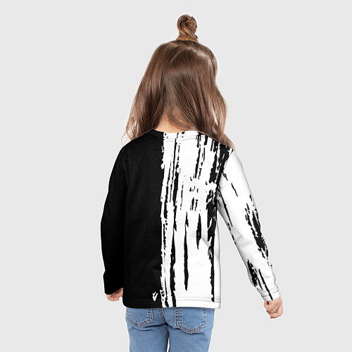 Детский лонгслив Tottenham Hotspur белые краски / 3D-принт – фото 6