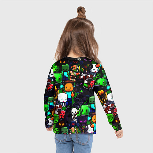 Детский лонгслив Minecraft x barcelona fc / 3D-принт – фото 6