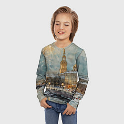 Лонгслив детский Новогодний салют в Питере, цвет: 3D-принт — фото 2