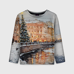 Лонгслив детский Новогодняя елка в Питере, цвет: 3D-принт