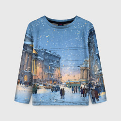 Детский лонгслив Снежный новогодний Питер