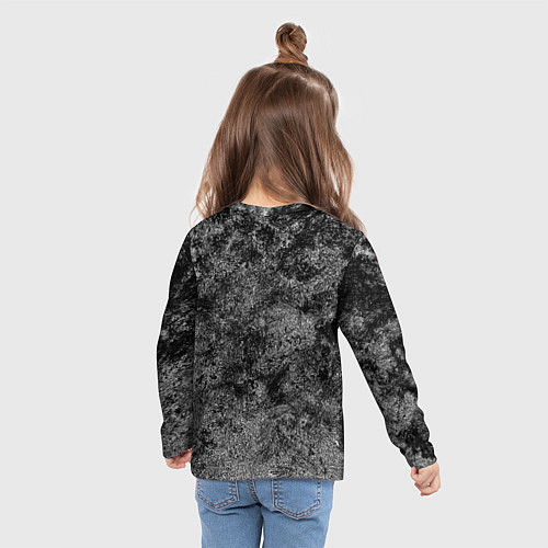 Детский лонгслив Ворон в круге рун и компас вегвизир / 3D-принт – фото 6