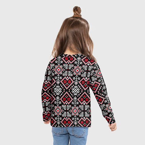 Детский лонгслив Славянский орнамент обережный / 3D-принт – фото 6