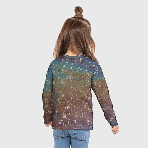 Детский лонгслив Мокрый маслянный асфальт / 3D-принт – фото 6