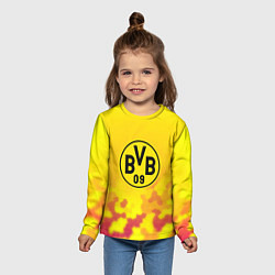 Лонгслив детский Borussia камуфляж желтый текстура, цвет: 3D-принт — фото 2