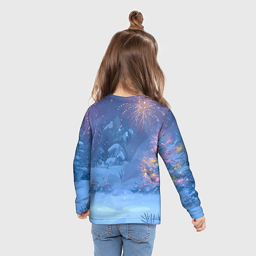 Детский лонгслив Милая лошадка 2026 / 3D-принт – фото 6