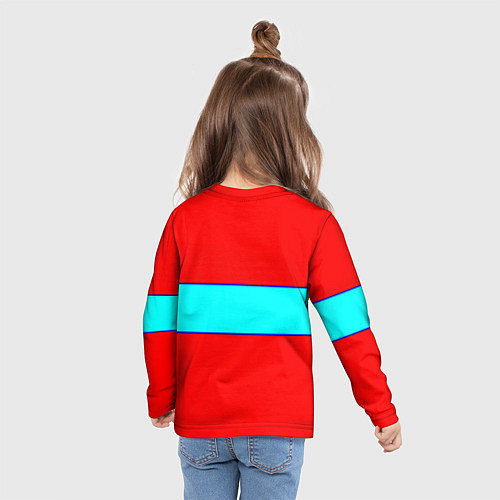 Детский лонгслив Бавария Мюнхен полосы линии / 3D-принт – фото 6