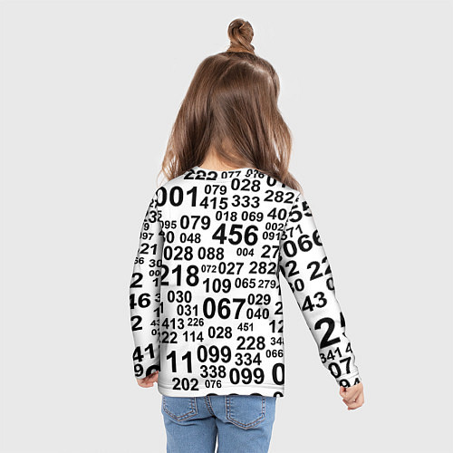 Детский лонгслив Лестер сити цифры символы / 3D-принт – фото 6