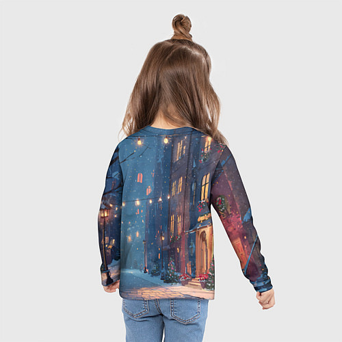 Детский лонгслив С наступающим новым годом / 3D-принт – фото 6