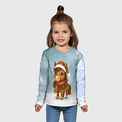 Лонгслив детский Милый конек, цвет: 3D-принт — фото 2