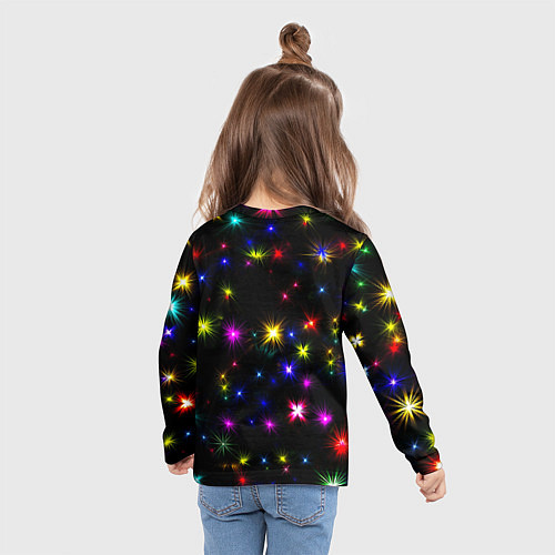 Детский лонгслив Манчестер Юнайтед праздничные огни / 3D-принт – фото 6