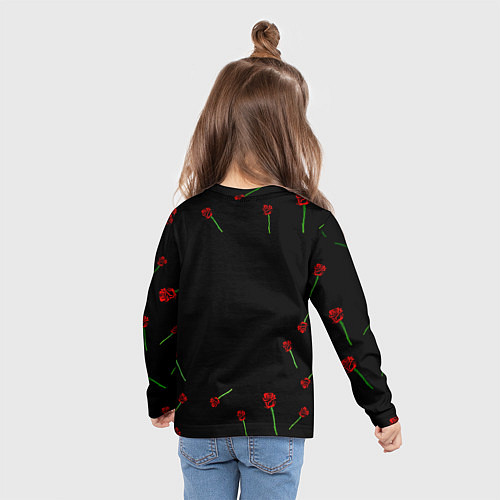 Детский лонгслив Манчестер Юнайтед розы / 3D-принт – фото 6