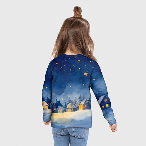 Детский лонгслив Загадай желаний - Новый год / 3D-принт – фото 6