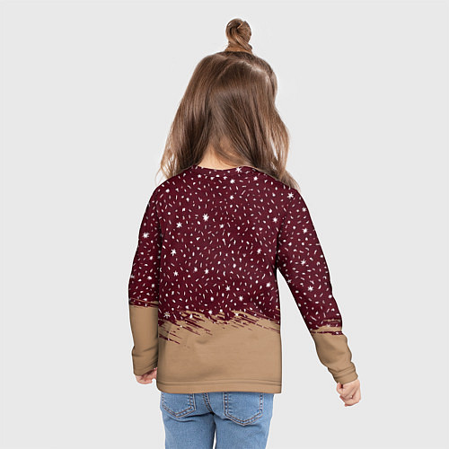 Детский лонгслив Кот Бендер и ёлка / 3D-принт – фото 6