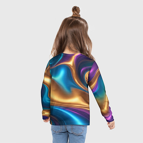 Детский лонгслив Сплавы разноцветные / 3D-принт – фото 6