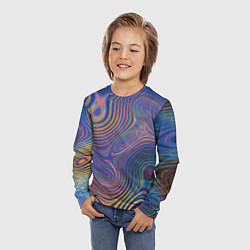 Лонгслив детский Абстрактная рябь, цвет: 3D-принт — фото 2