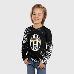 Лонгслив детский Ювентус черепа краски, цвет: 3D-принт — фото 2