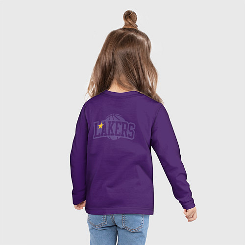 Детский лонгслив NBA Lakers / 3D-принт – фото 6
