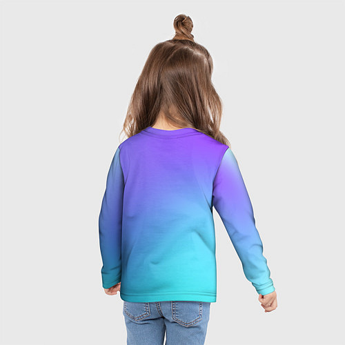 Детский лонгслив Color multi-colored gradient / 3D-принт – фото 6