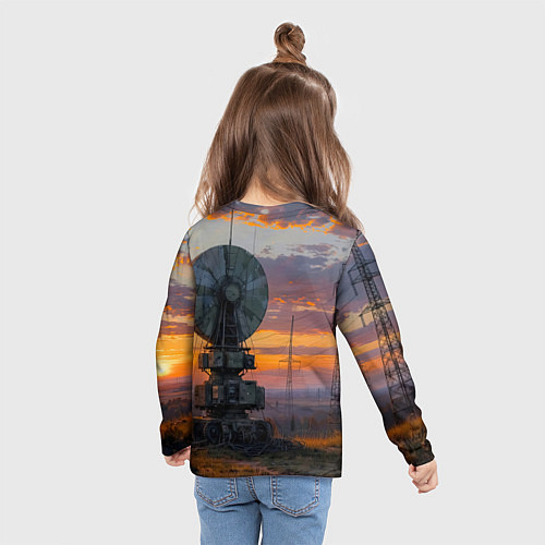 Детский лонгслив Радиоэфир на закате / 3D-принт – фото 6