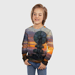 Лонгслив детский Радиоэфир на закате, цвет: 3D-принт — фото 2