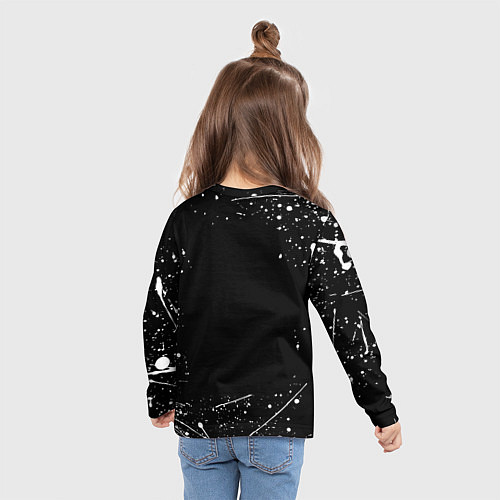 Детский лонгслив Челси белые краски всплеск / 3D-принт – фото 6