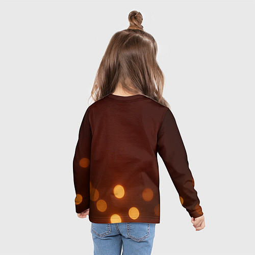 Детский лонгслив Надпись попрошу у деда Мороза антидепрессанты / 3D-принт – фото 6