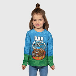 Лонгслив детский ВДВ медведь - никто кроме нас, цвет: 3D-принт — фото 2