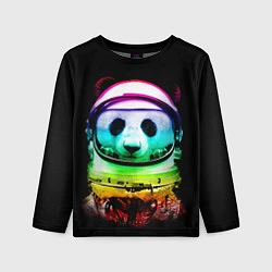 Детский лонгслив Панда космонавт