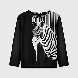 Лонгслив детский Жидкая зебра, цвет: 3D-принт