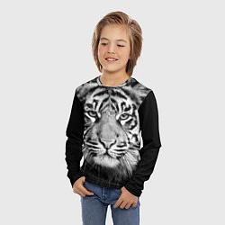 Лонгслив детский Красавец тигр, цвет: 3D-принт — фото 2